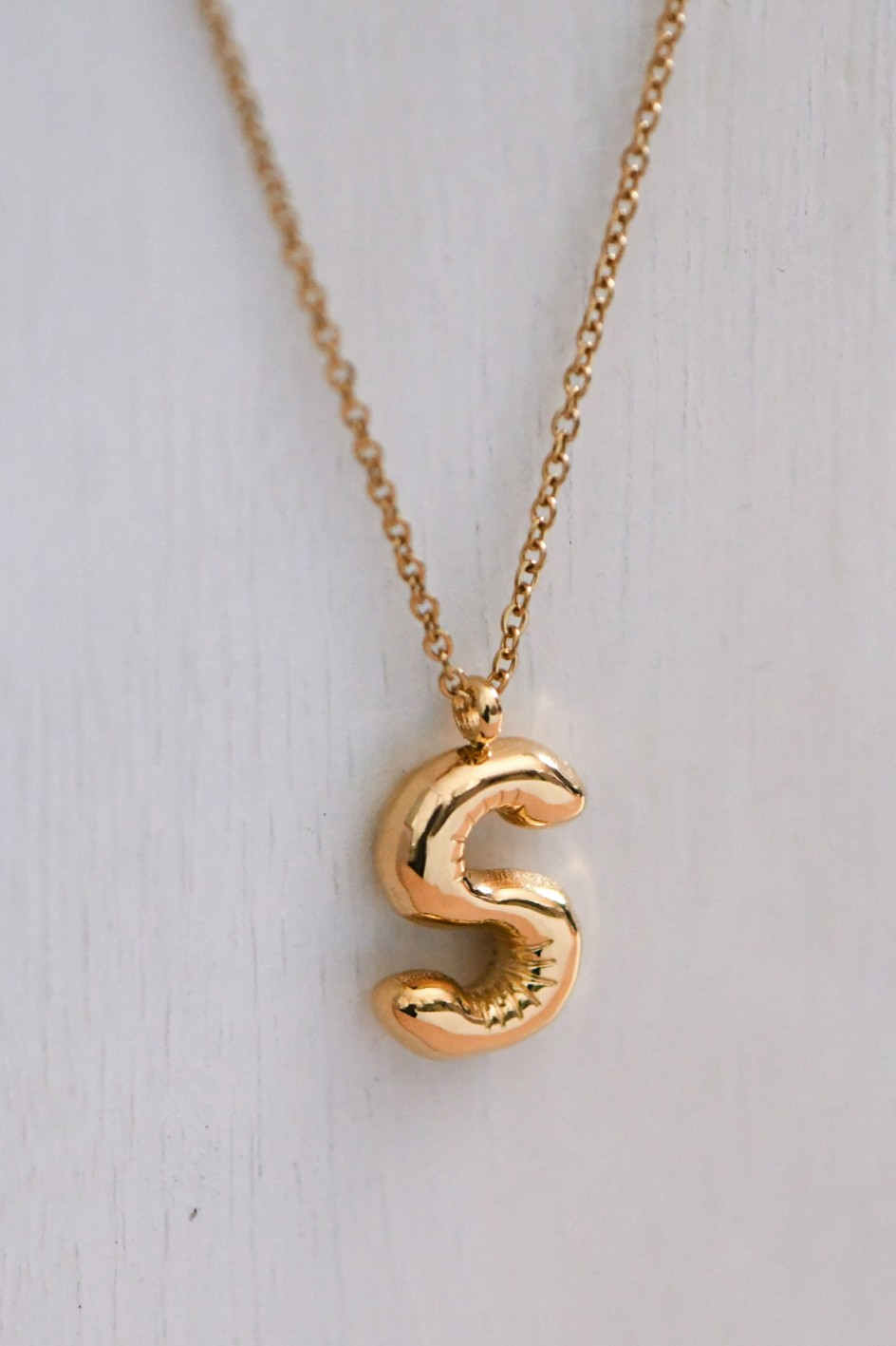 18K Non-Tarnish Stainless Steel Initial Necklace