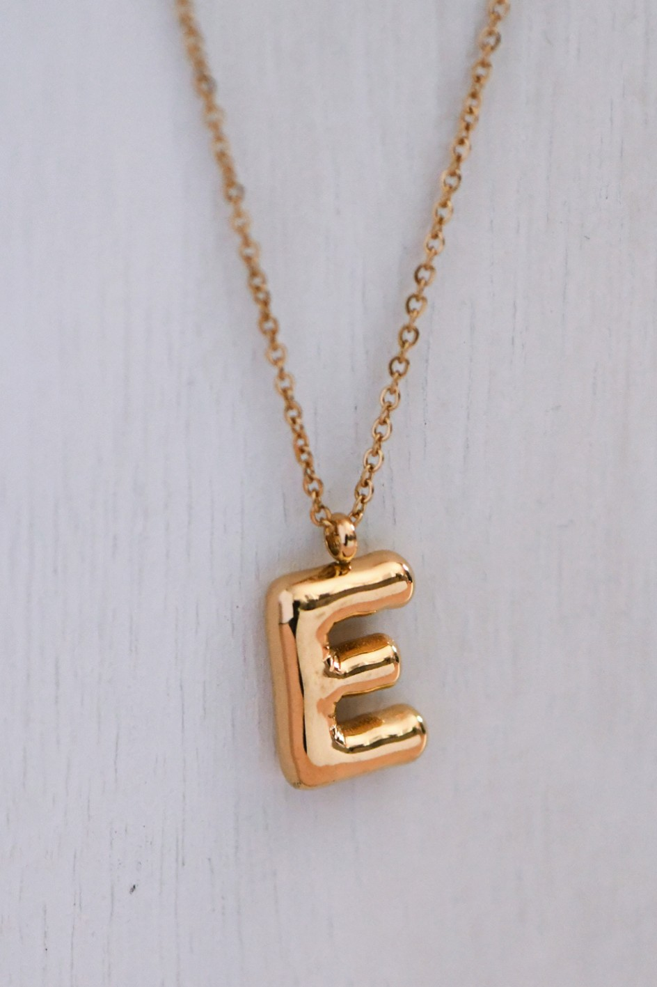 18K Non-Tarnish Stainless Steel Initial Necklace