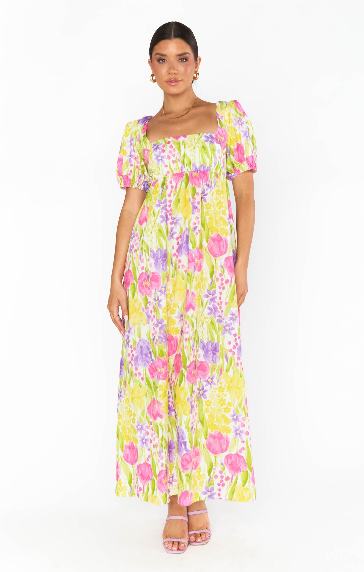 Smitten Midi Dress Blooming Tulips