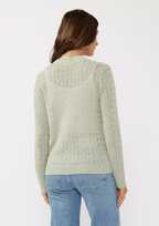 Textured Tape Yarn Cardigan