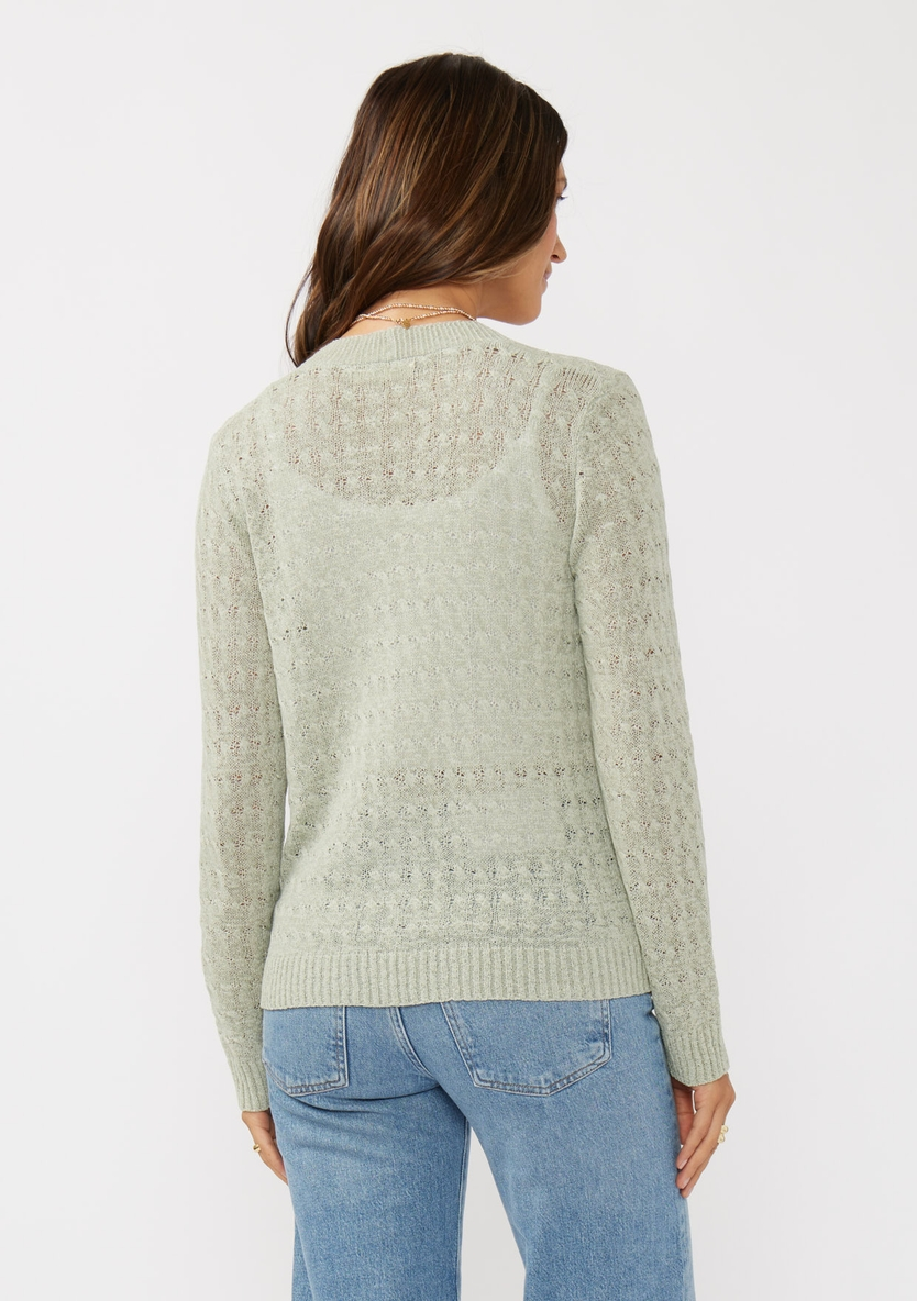 Textured Tape Yarn Cardigan
