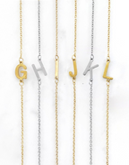 Waterproof Stainless Steel Dainty Initial Necklace