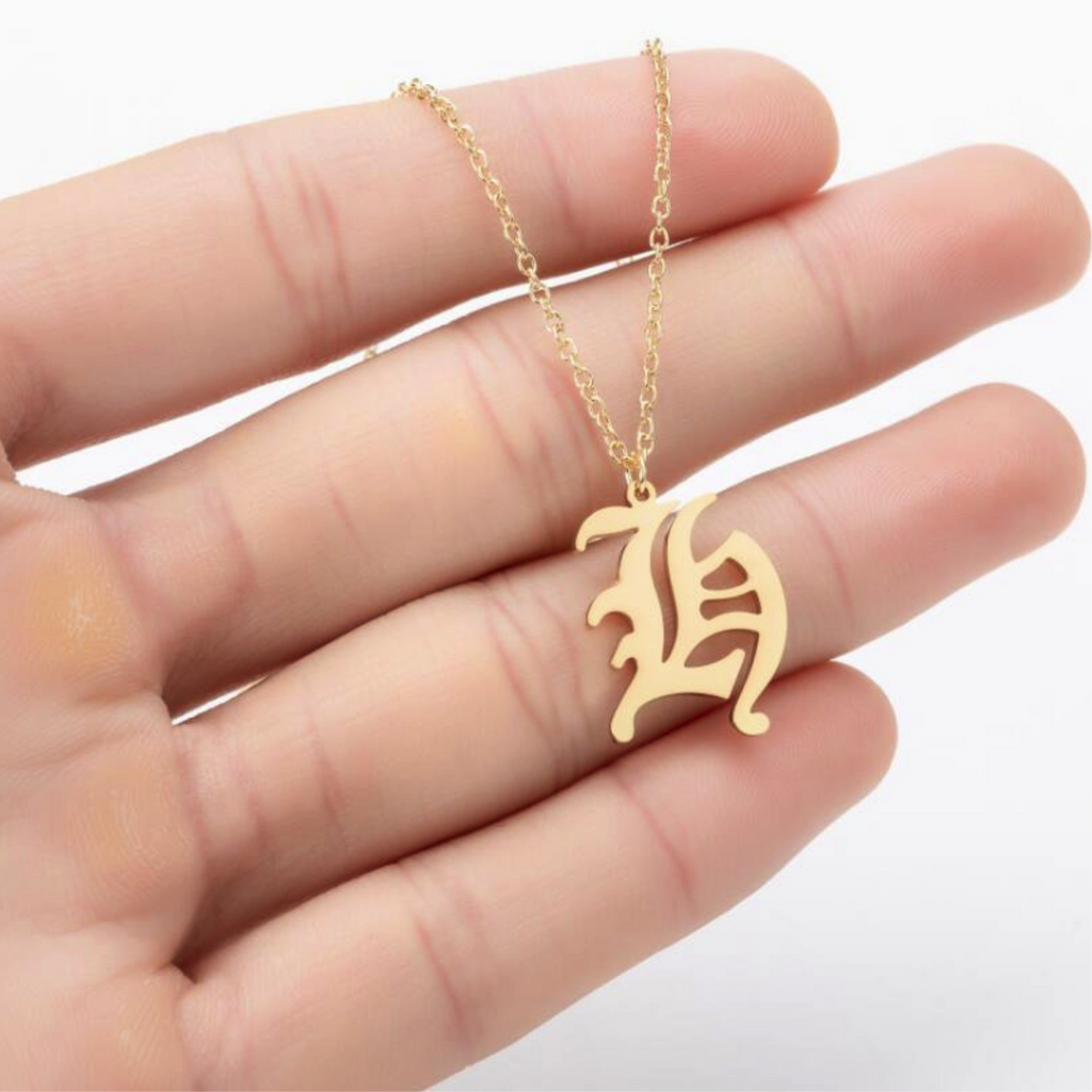 Stainless Steel Initial Necklace