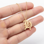 Stainless Steel Initial Necklace