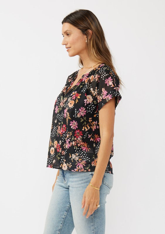 SS Split Neck Top