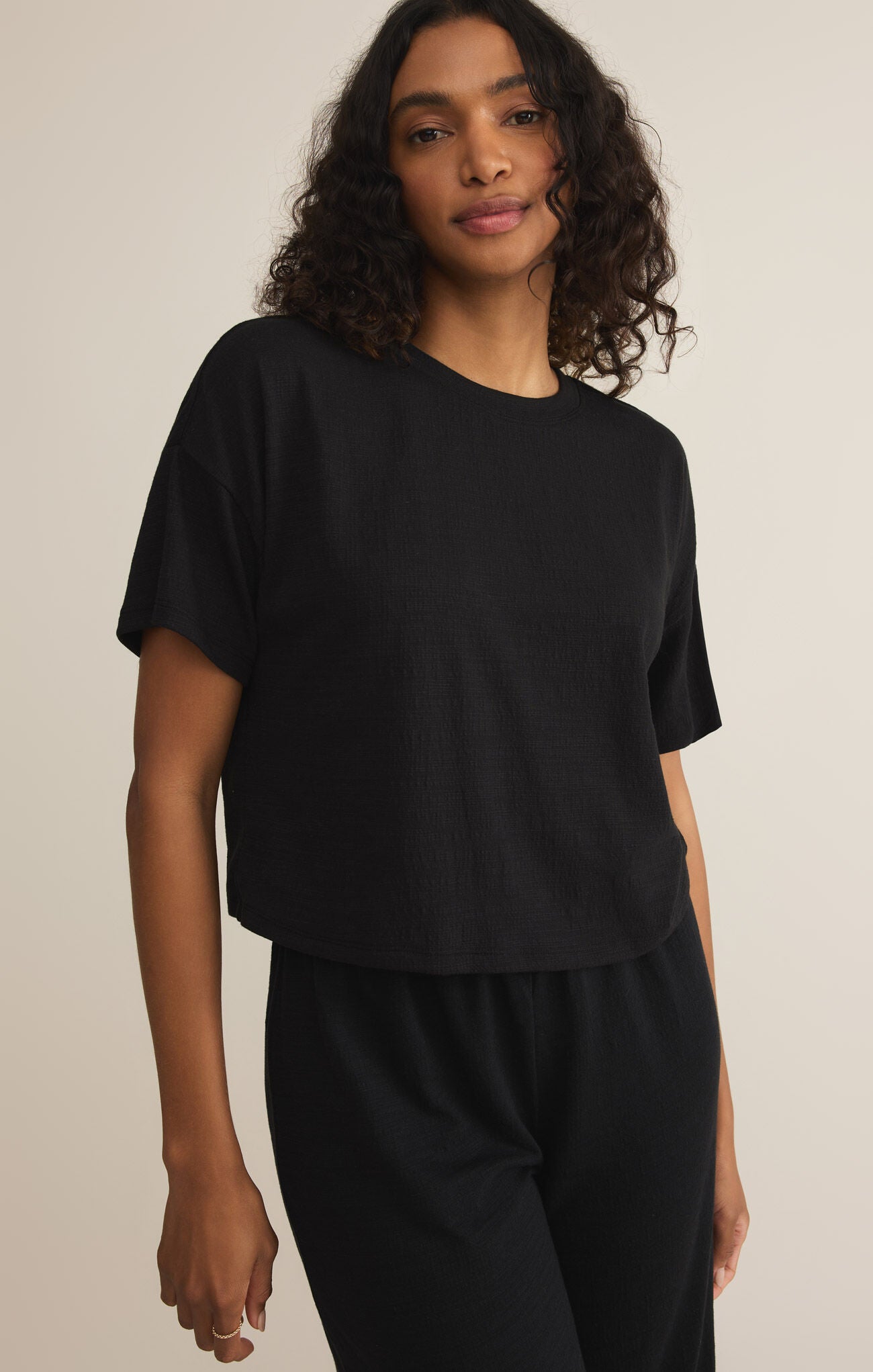 Sway Textured Cropped Tee