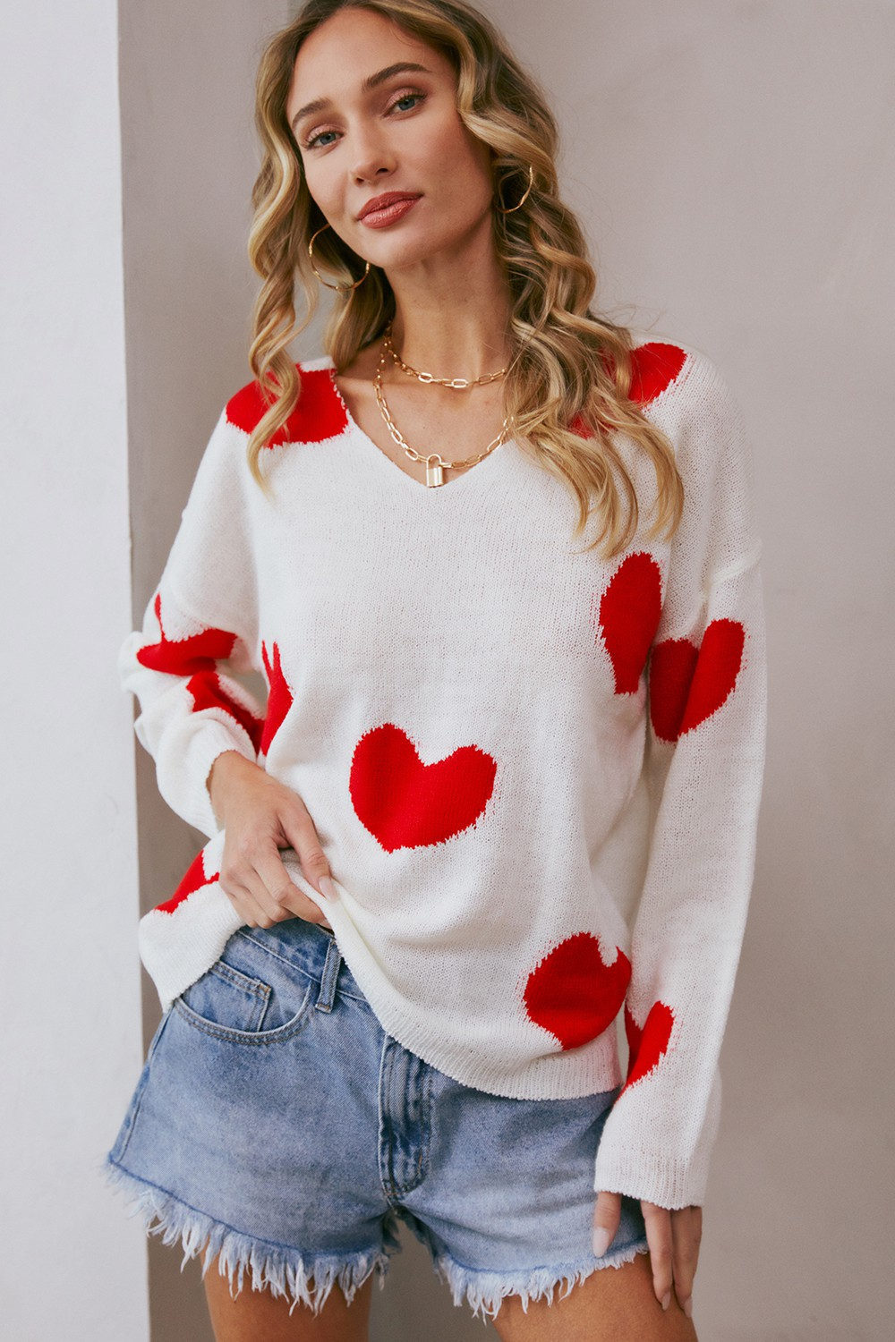 Multi Heart Sweater
