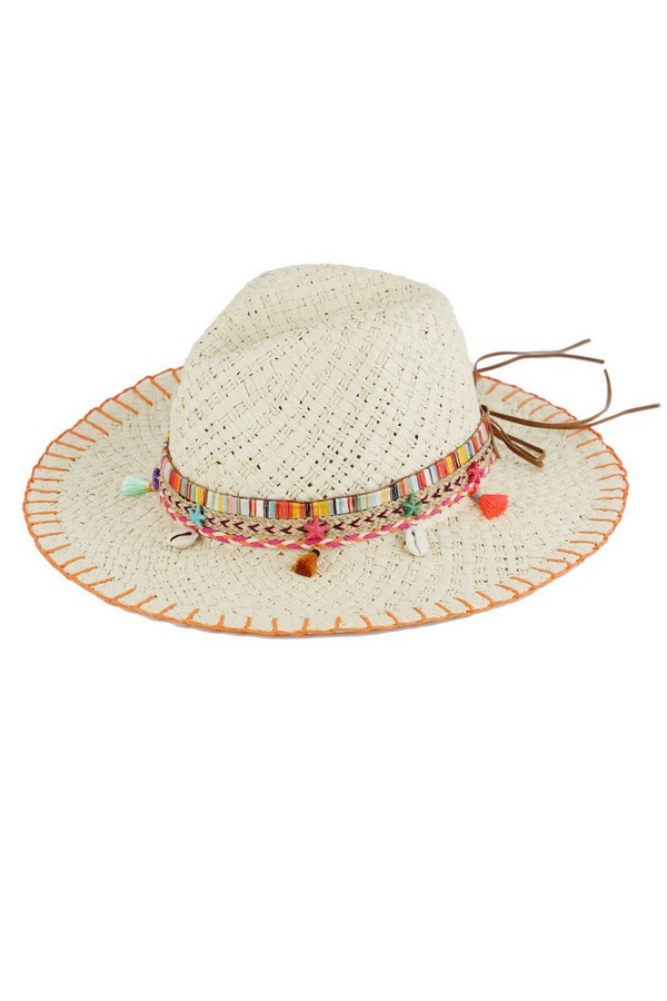 Stitch Edge Straw Handmade Sun Hat