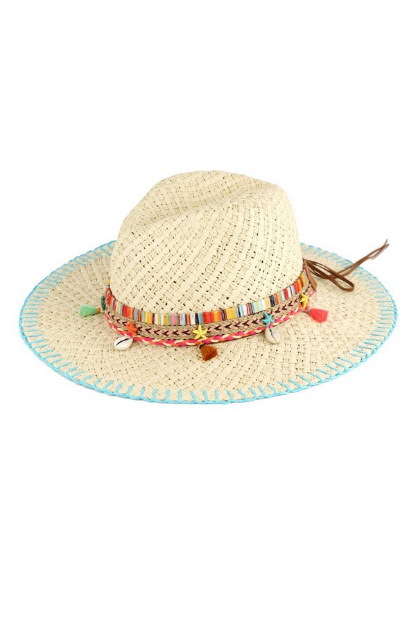 Stitch Edge Straw Handmade Sun Hat