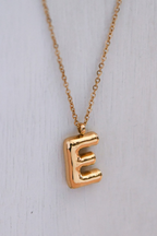 18K Non-Tarnish Stainless Steel Initial Necklace