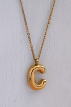 18K Non-Tarnish Stainless Steel Initial Necklace