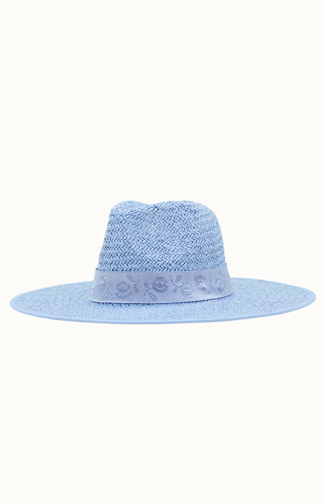 Olive & Pique Powder Blue Paper Straw Hat