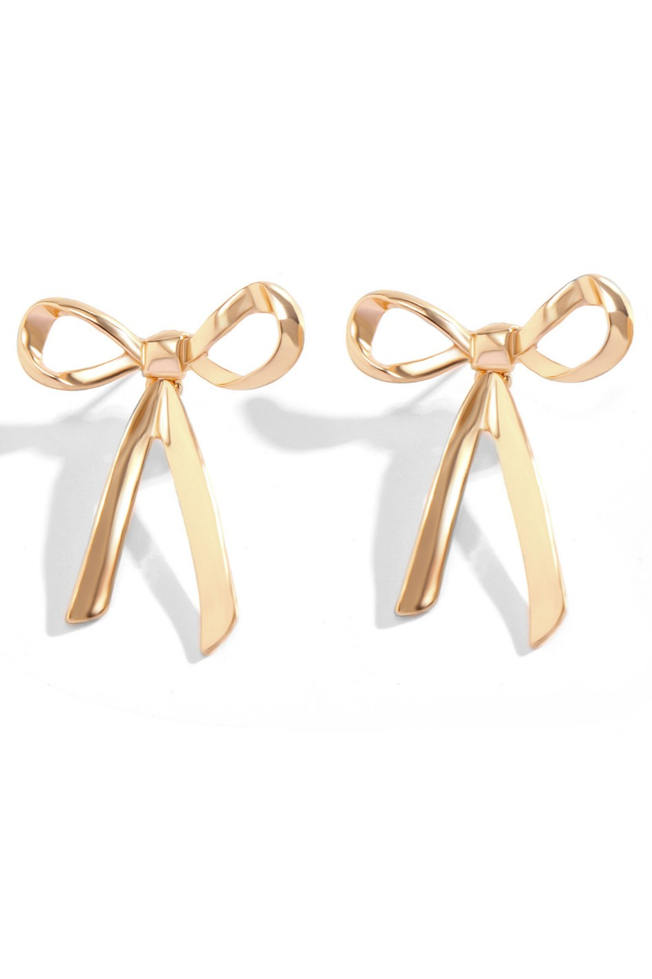 Trendy Gold Bow Knot Earrings