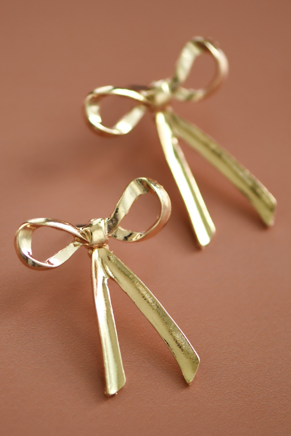 Trendy Gold Bow Knot Earrings