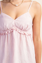 Camisole With Elasticized Frill Detail