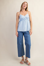 Camisole With Elasticized Frill Detail