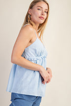 Camisole With Elasticized Frill Detail