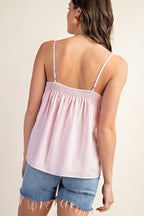 Camisole With Elasticized Frill Detail