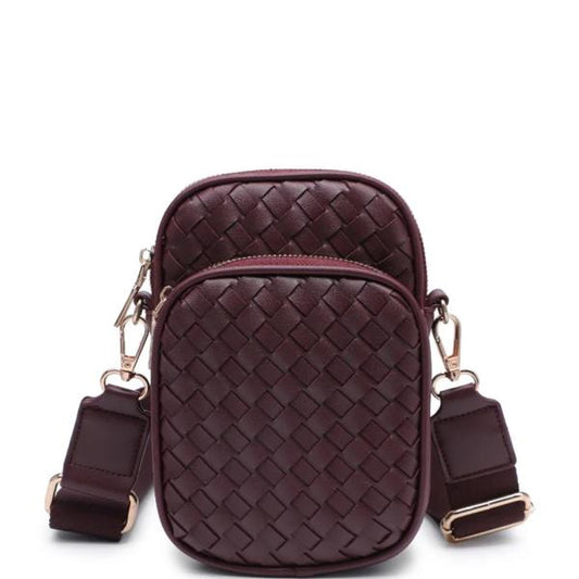 Celeste Woven Crossbody Bag Wine