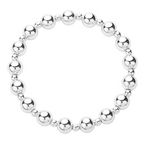 Ribbon Stainless Steel Ball Stretch Bracelet