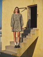 Leopard Print Babydoll Dress