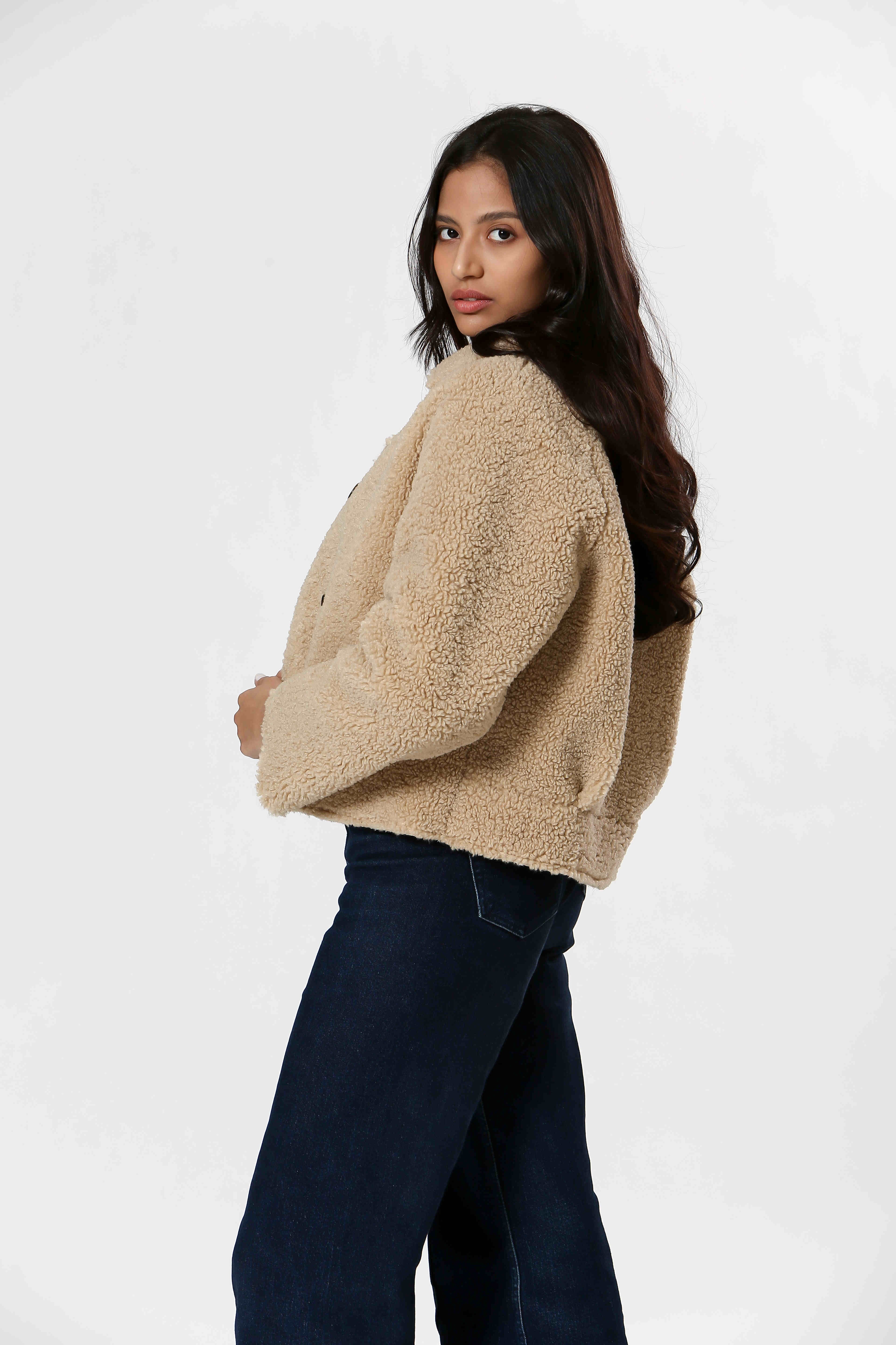 Ladies Button Down Collared Jacket