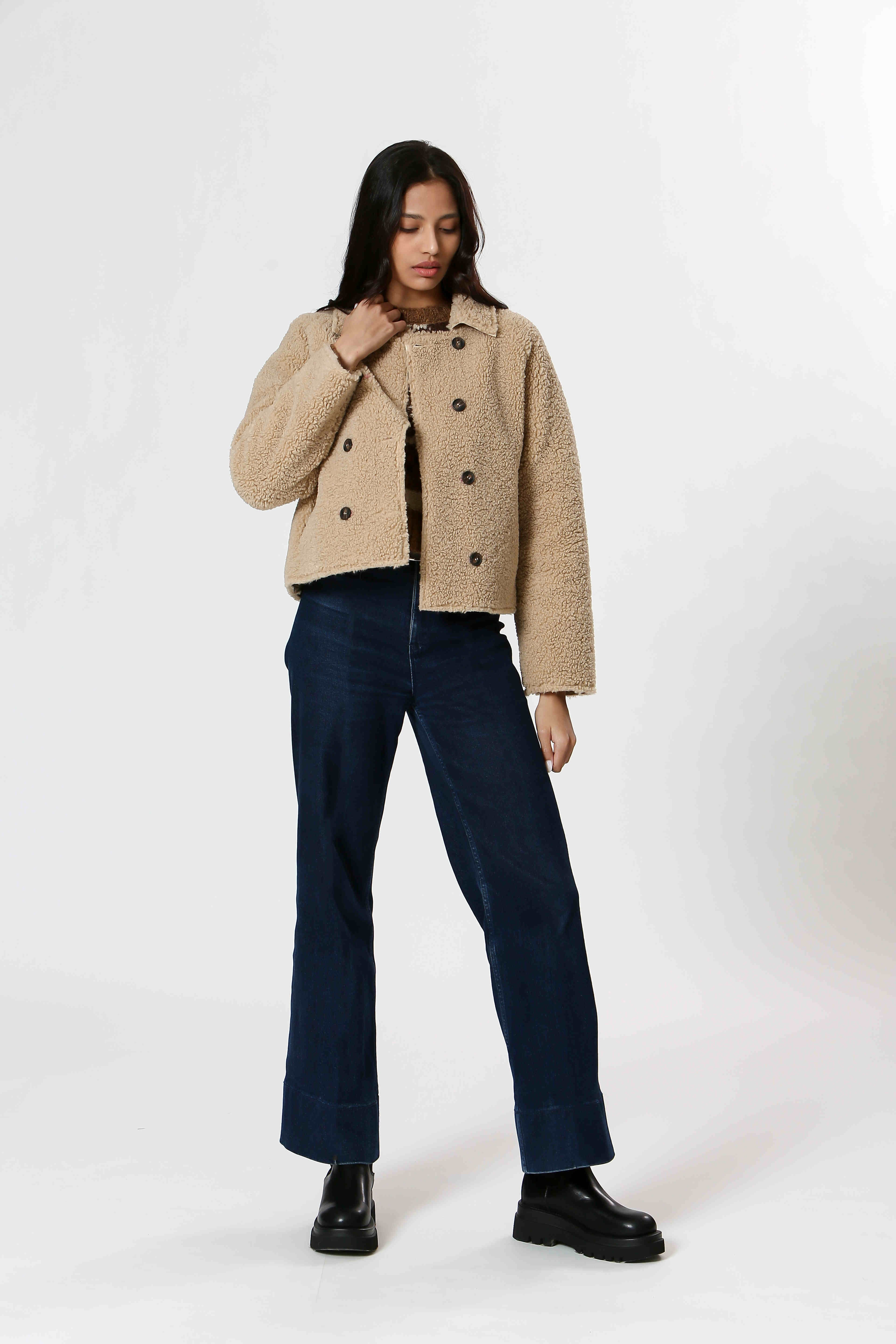 Ladies Button Down Collared Jacket