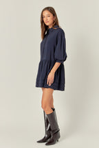 Collared Drop Waist Dress