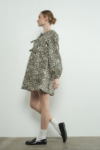 Leopard Print Babydoll Dress