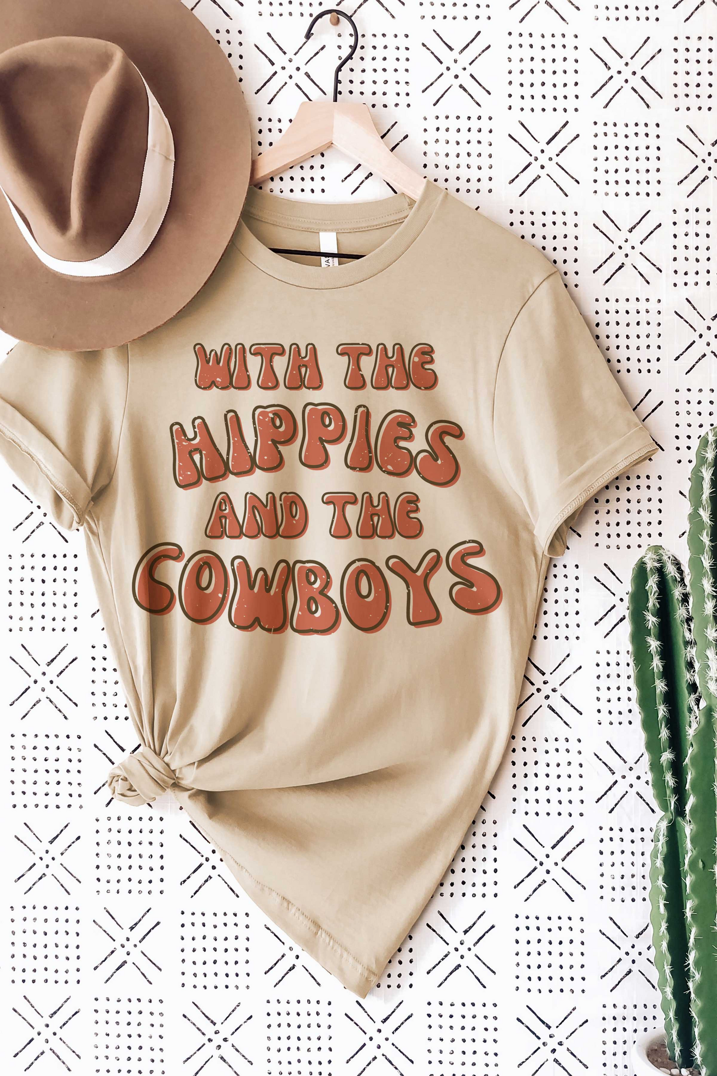 Plus Size - With the Hippies and the Cowboys Tee