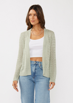 Textured Tape Yarn Cardigan