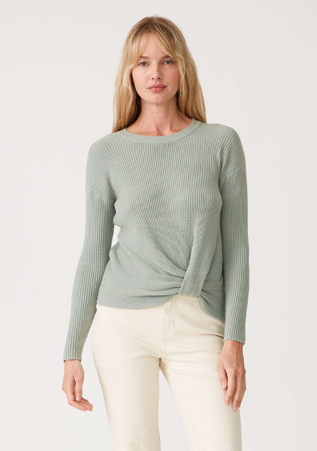 L/S Sweater With Front Knot Detail