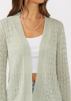 Textured Tape Yarn Cardigan
