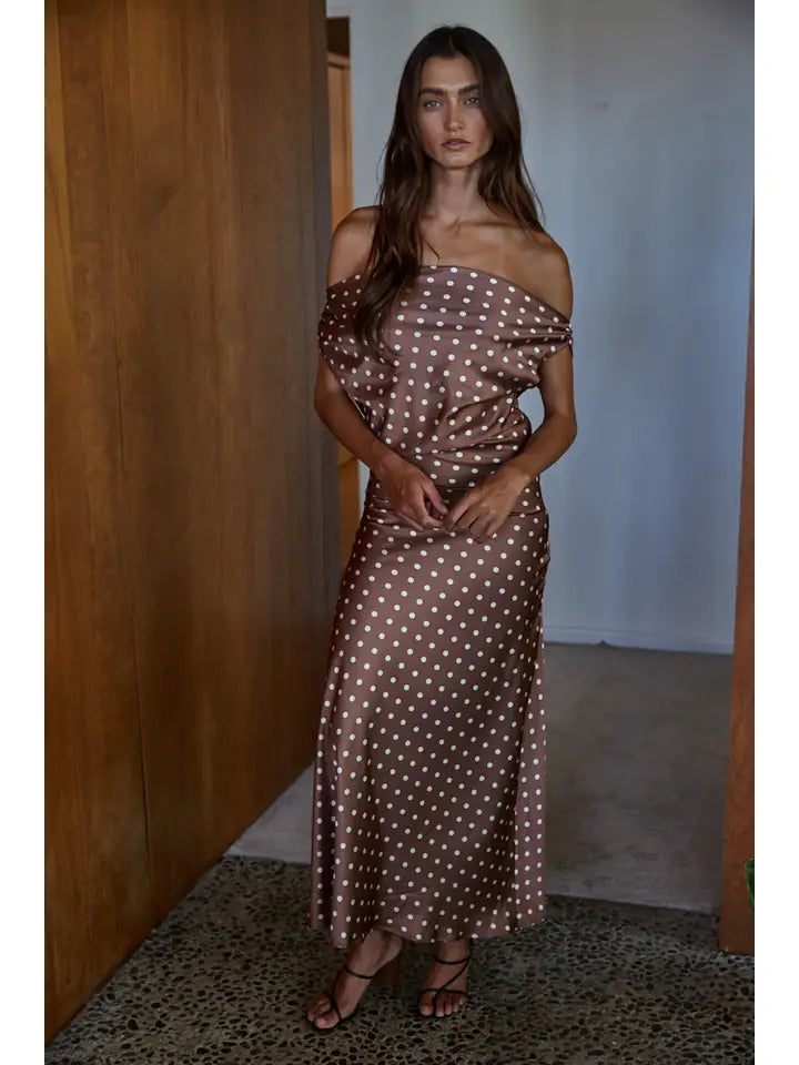 Woven Polyester Satin Polka Dot