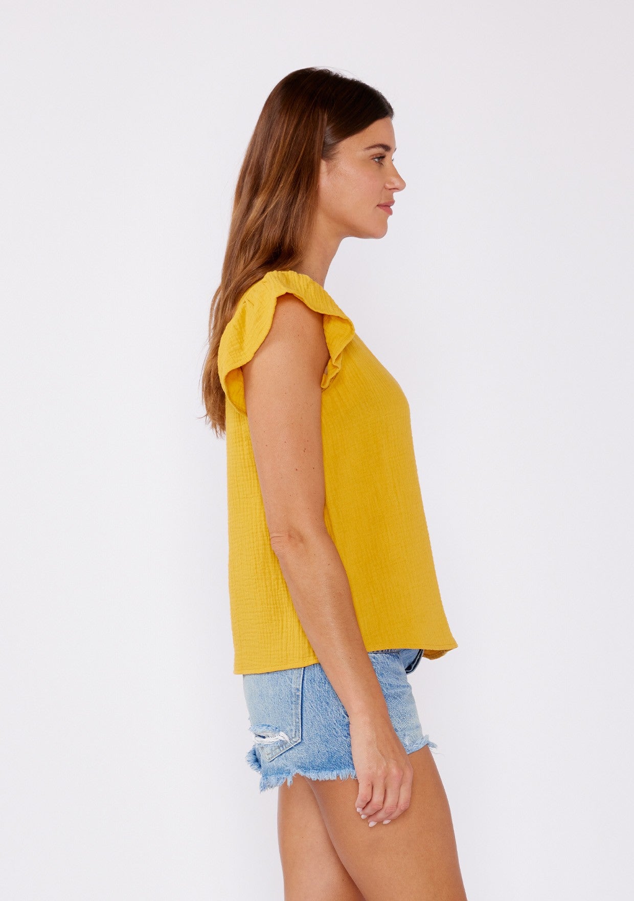 Flutter Sleeve V-Neck Top