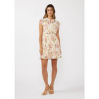 Flutter Slv Smocked Waist Mini Dress