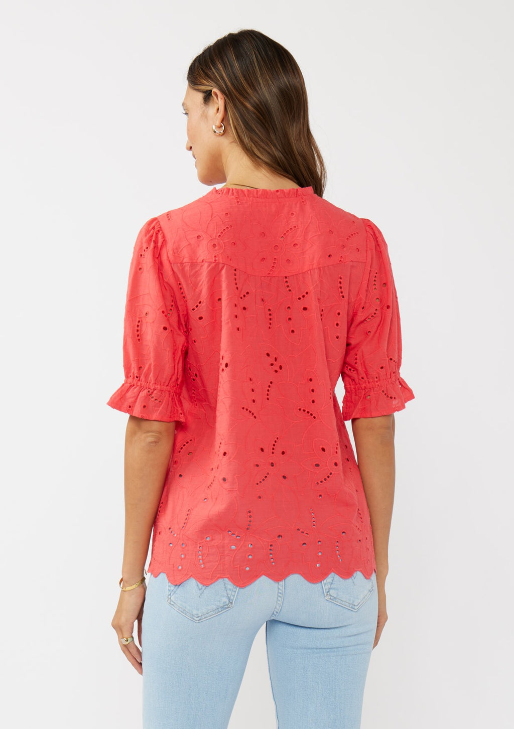 Puff Sleeve Top W/ Ruffles by LOVESTITCH