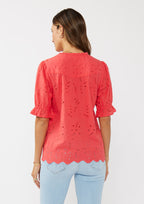 Puff Sleeve Top W/ Ruffles by LOVESTITCH