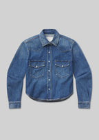 Cropped Western Denim Shirt