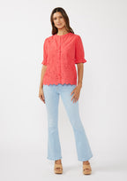 Puff Sleeve Top W/ Ruffles by LOVESTITCH