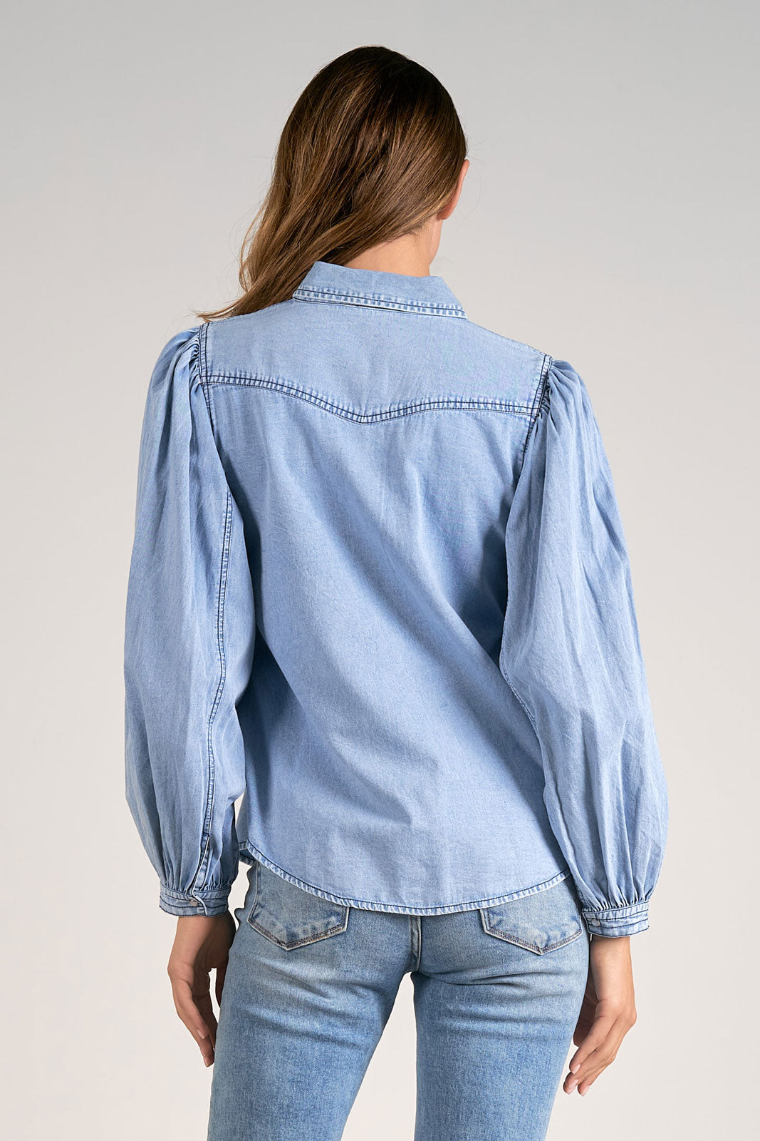 Long Sleeve Button Down Wide Top