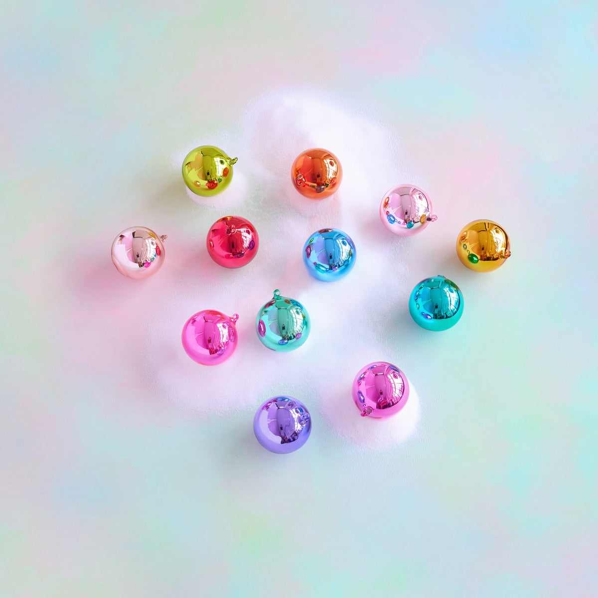 Rainbow Reflective Ball Ornament 4"