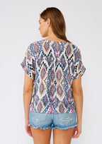 Sleeveless Button Front Top W/ Tie Front Hem