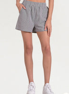 Black Seersucker Shorts by Elan