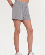 Black Seersucker Shorts by Elan