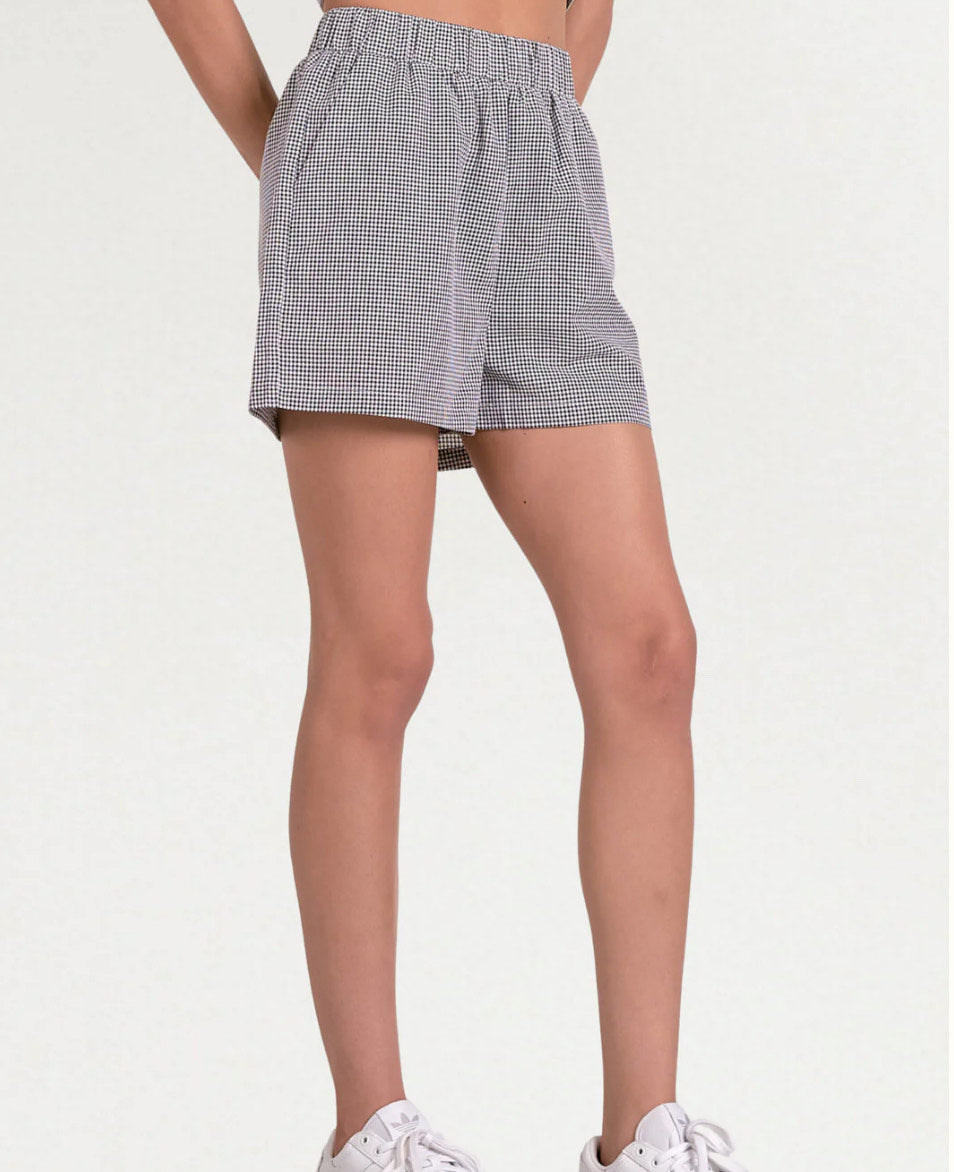 Black Seersucker Shorts by Elan