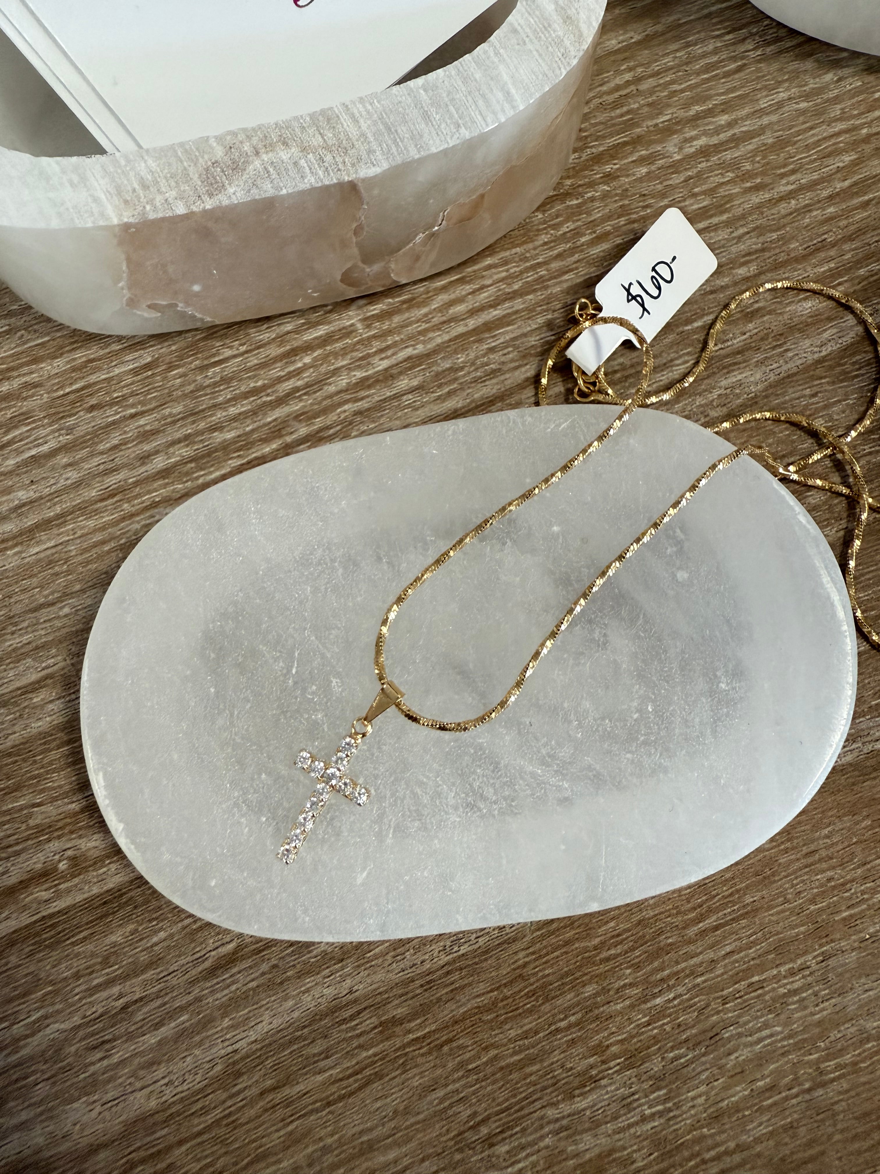 Small Crystal Cross 18”