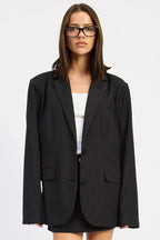 Pin Stripe Oversized Blazer