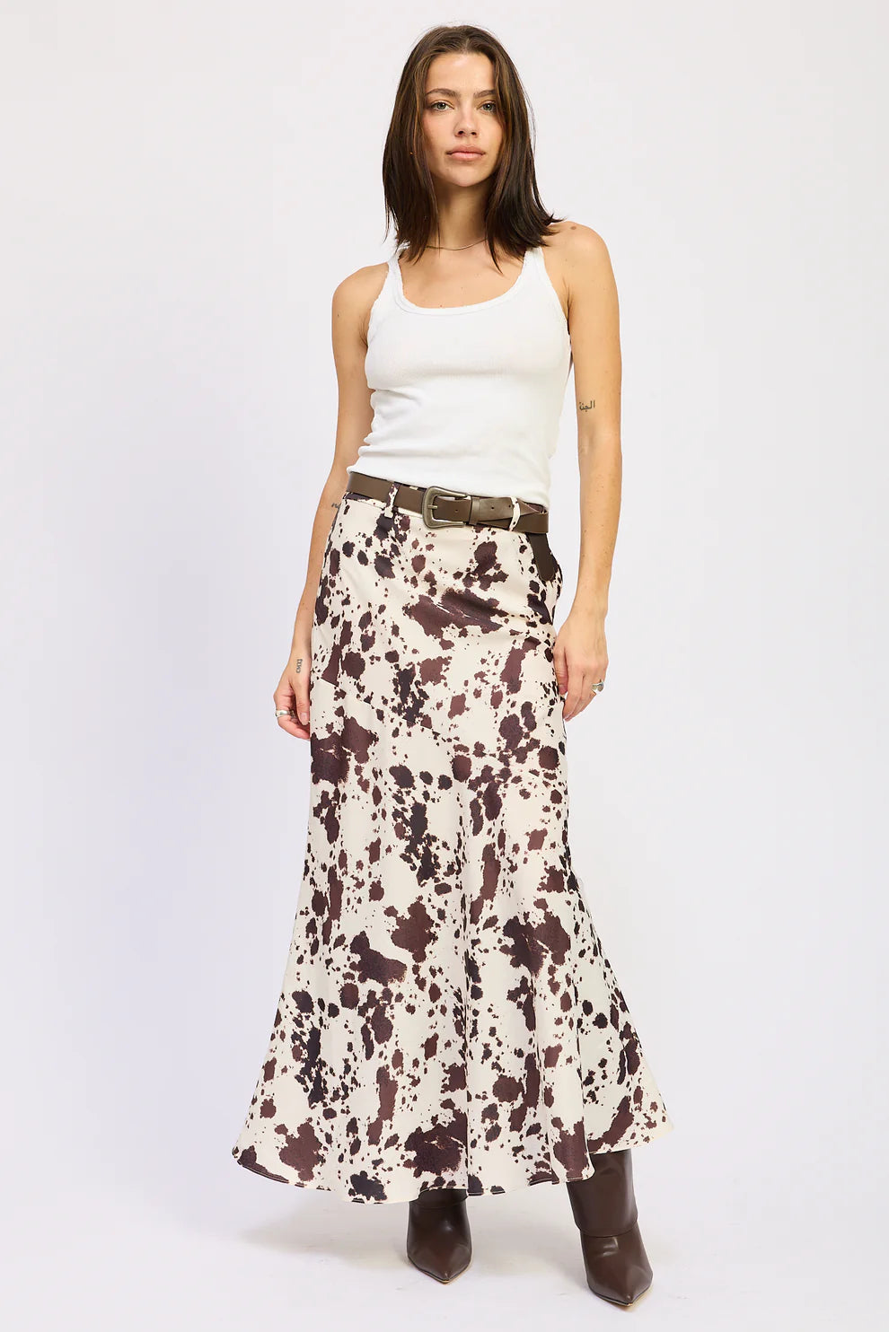 Cow Maxi Skirt