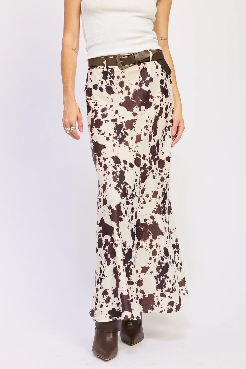 Cow Maxi Skirt